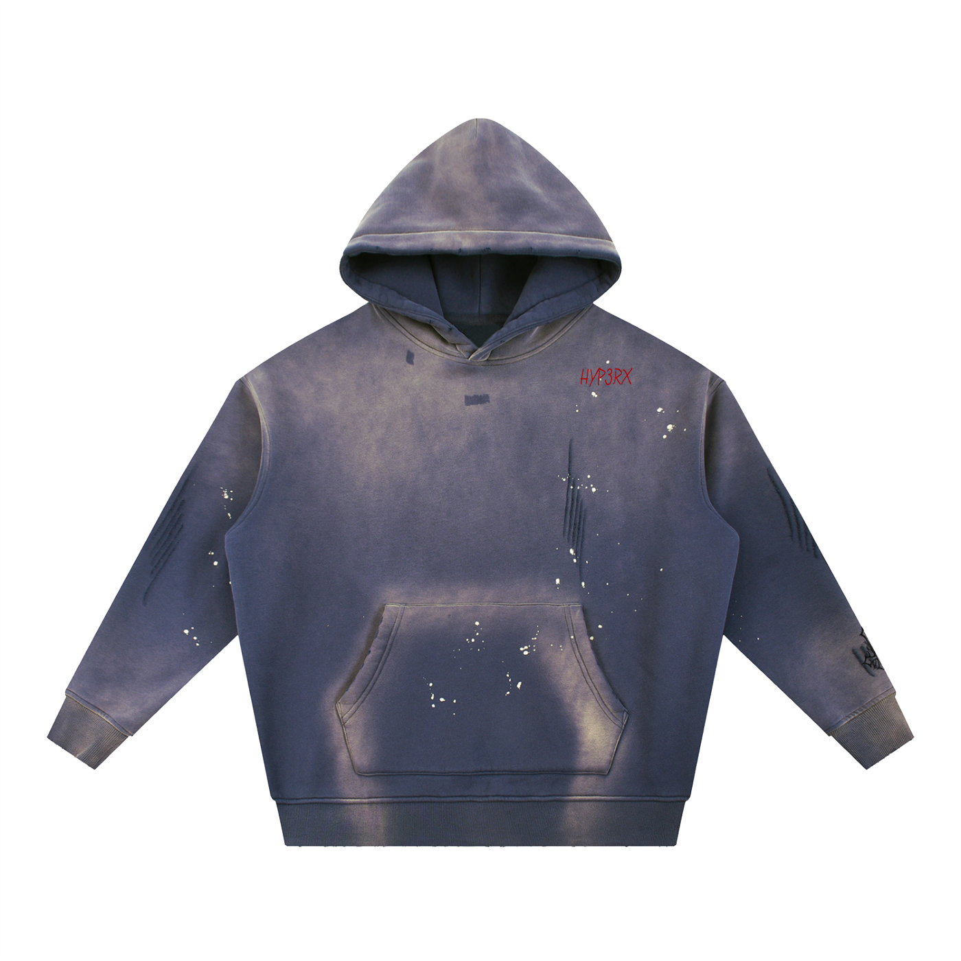 HYP3RX Frayed Fleece Hoodie